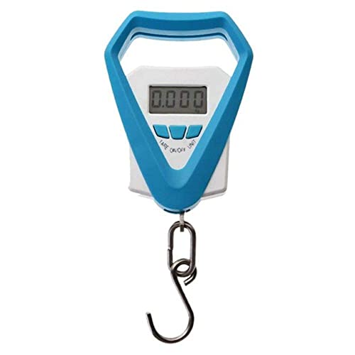 QAWSED Electronic Baggage Weighing 20Kg Mini LCD Portable Electronic Scale Digital Hanging Luggage Weight Balance Steelyard Hook Scale Oz/Lb Pocket Scales,Blue