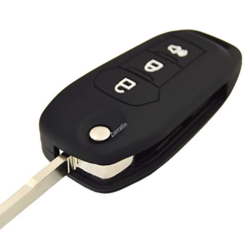 Image of Silicone Key Fob Cover Remote Protector for Ford F150 F250 F350 F450 F550 Raptor Ranger Transit Fusion Bronco EcoSport Escape Explorer Expedition Lightning Maverick XLT (Flip Key)