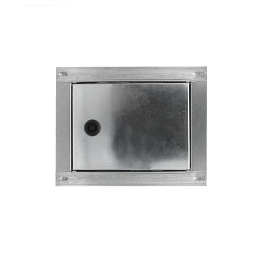 PIKAPPA 1100 Puerta galvanizada para contador de agua, con cerradura y llave cuadrada. Dimensiones 220x170 mm