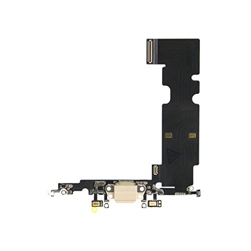 OnlyTech, Charging Connector flex cable compatible with iPhone 8 Plus Gold, Charging Port with Gold USB Dock
