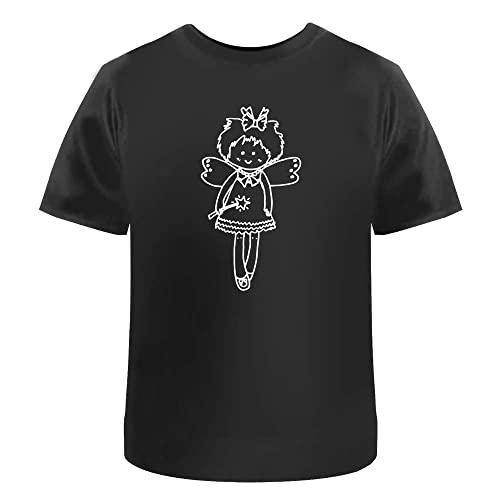 Azeeda Medio 'Hada' Camiseta de algodón para Adulto (Negra) (TA00185909)