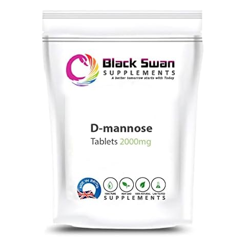 Black Swan D-Mannose Tablets | Promote Healthy Bladder| UTI Support Supplement | Reduce Burning, itching, and Urinary Inconsistency | Manufactured in UK | 2000mg (30 tabs) Cover