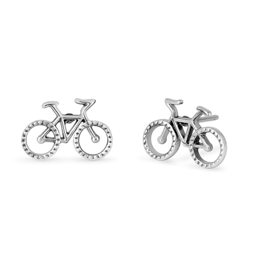 Boma Jewelry Sterling Bicycle Mountain Bike Stud Earrings