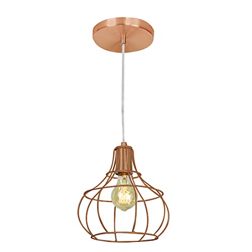Lustre Pendente Luminária Aladim Aramado Cobre