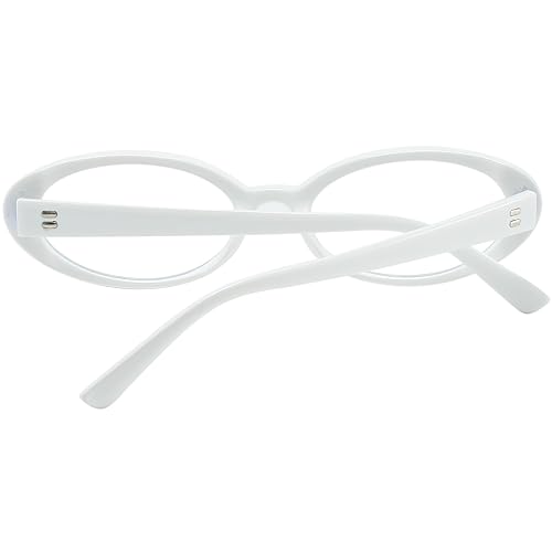 Kursan Small Oval Blue Light Blocking Glasses for Women Men Vintage Fashion 90s Retro Frame Style Eyeglasses(White) — view 3