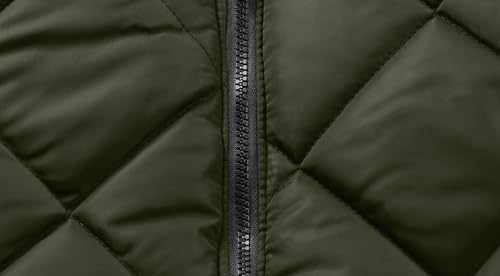 utcoco Mens Quilted Jacket Stand Collar Zip Up Casual Lightweight Down Jacket Winter Coat3