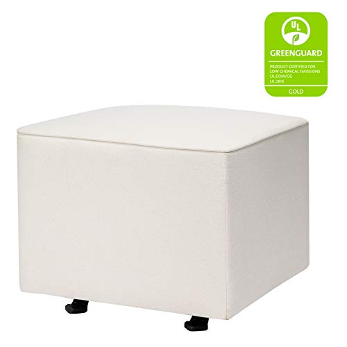 Babyletto Kiwi Gliding Ottoman In Performance Cream Eco-Weave, Water Repellent & Stain Resistent, Greenguard Gold And Certipur-Us Certified #TOP1