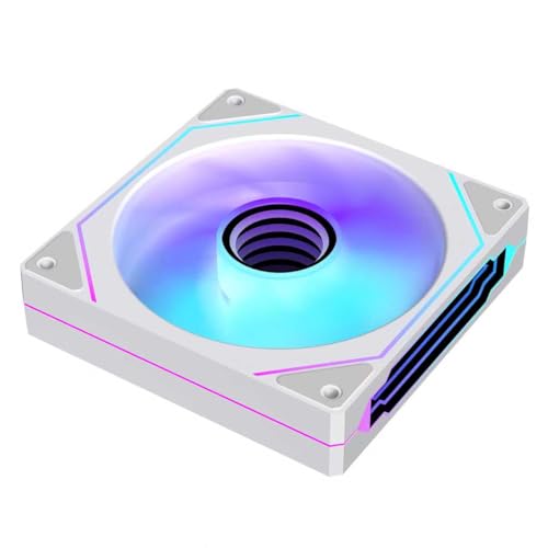 Image of Jungle Leopard Prism4 Pro 120mm PC ARGB Computer Case Fan|Infinity Mirror RGB Light|Effect 5V 3PIN Motherboard Light Sync|4 Pin PWM 800~1600RPM Cooler Fans(White Reverse 1 Pack)