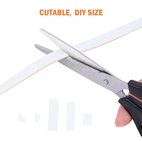 WochiTV Foam Tape Weather Stripping 10mm(W) x 3mm(T) White - Image 4