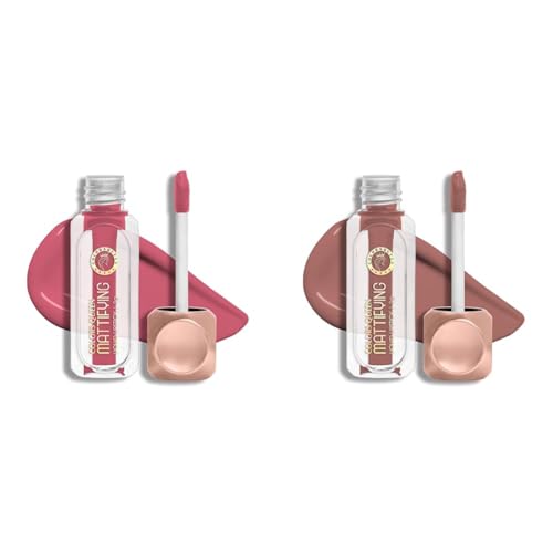 Image of Colors Queen Mattifying Liquid Lipstick for Women Combo Pack of 2 | Long Lasting Liquid Matte Lipstick | Transfer Proof & Waterproof Lipstick Enriched with Vitamin E