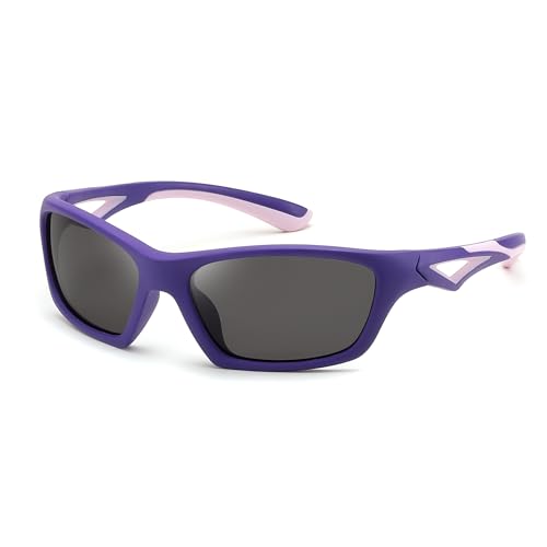 FEISEDY Kids Polarized Sunglasses TR90 Sports Cycling Glasses UV400 for Boys Girls Age 3-10 B0160