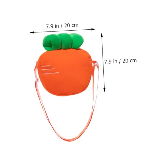 Carrot Coin Purse Boy Girl's Crossbody Bag Kawaii Pouch for Girls Daily Use Bag Portable Coin Holder2