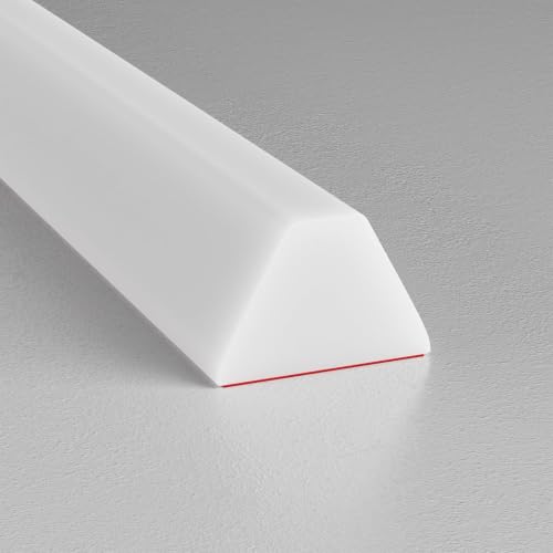 Image of Collapsible Shower Threshold Water Dam, Silicone Shower Door Water Barrier, Self-Adhesive Water Stopper Strip for Bathroom, Kitchen, Wet Room, Flexible Waterproof Floor Seal(White, 1-Meter, D-Shap)