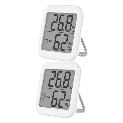 Thermomètre hygromètre intérieur lot de 2 moniteurs digitaux LCD haute précision pour la maison