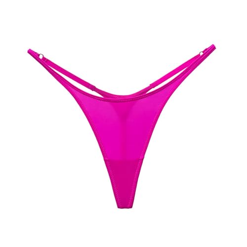 YUEZHAN Unterhosen ​Höschen Sexy Glatte Modische EIS Seide Tanga Für Frauen Fitness Sport Niedrige Taille Atmungsaktive Hohe Gabel T-Shirts M Fluor Zieren des Pulver