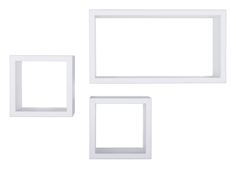 Sanitec tribù Mural Étagère Flottante monté dans la société de Fibre Blanc – Étagères étagère Flottante, monté dans la paroi, Panneau de Fibres, Blanc, Salon, 10 kg