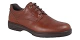 Luisetti Zapato Blucher para Hombre, Fabricado en España y en Piel Napa, 100% Vacuno, con Suela Ultra Ligera, Emblema de la casa Zapato Greco 37701NA Talla 43 Color COÑAC