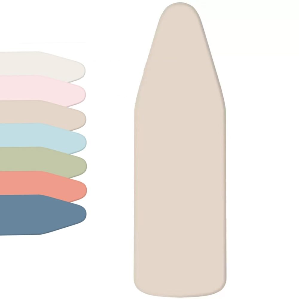 Funda para tabla de planchar de alta calidad, color caqui, 140 x 50 cm, resistente al calor, a prueba de manchas, ajuste universal para plancha de vapor, diseño antideslizante para un fácil planchado.