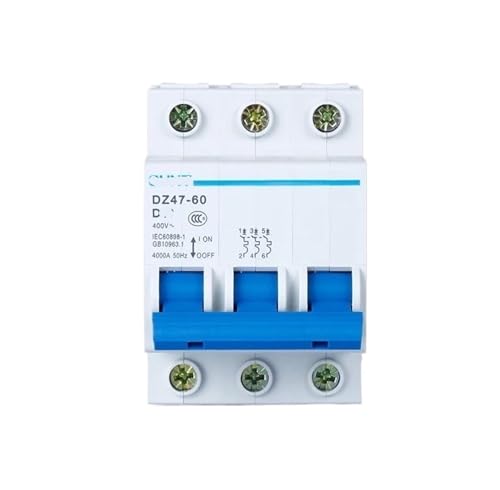 Disjoncteur 3P D50A type D pour protection de petit circuit électrique triphasé