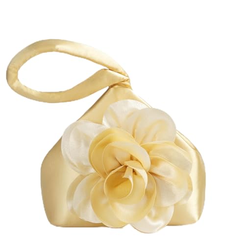 Image of BABEYOND Clutch Purses for Women - Evening Bags Flower Satin Handbag Classy Wristlet Purse for Party Daily Wedding