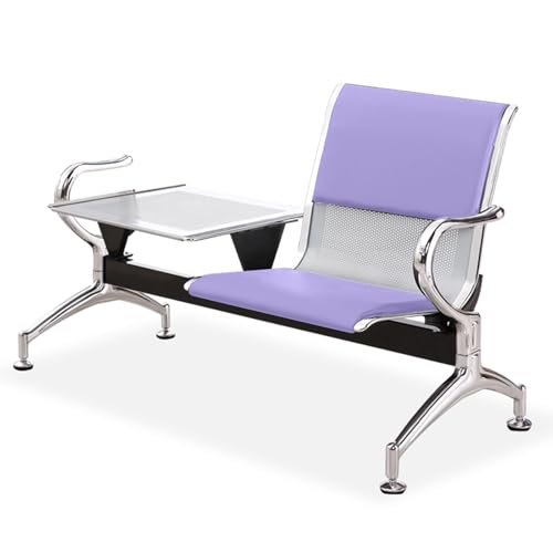 Reception Chair with Table - PU Leather Waiting Bench for Hospitals, Salons, and Conference Rooms - Stylish Guest Seating for Waiting Areas