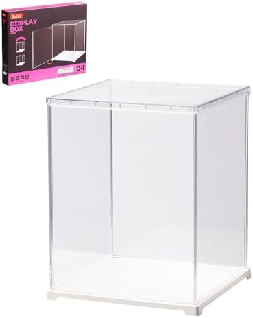 Rolife Acryl Vitrine 23 x 23 x 29.2 cm für Book Nook, Acrylbox Transparent für DIY Miniature House, Sammlervitrine für Actionfiguren, Plastik Schaukasten für Miniatur Haus Mini Pup