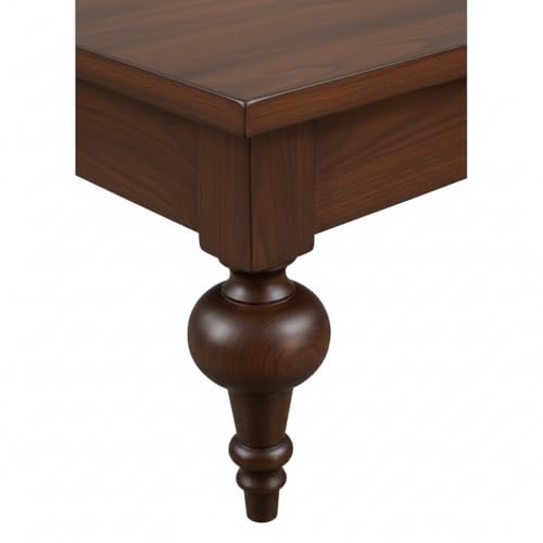 Image of MISAN Solid Sheesham Wood Coffee Table - Elegant Center Table with Two Spacious Drawers | Sturdy & Stylish Wooden Furniture for Home & Living Room (D - Dark Hony)
