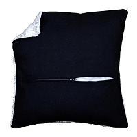Juego De 3 Fundas Para Cojines De Punto De Cruz 40x40cm | Color Beige Con Cremallera | Thea Gouverneur