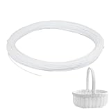 OLYCRAFT 2 Rolle/180 m Reparaturset Für Rattan Geflecht 2.5mm Weißes Kunststoff Geflecht Runde Synthetische Rattanmaterial Rattan Terrassenstühle Sofas Reparaturzubehör Für Heimwerkerprojekte