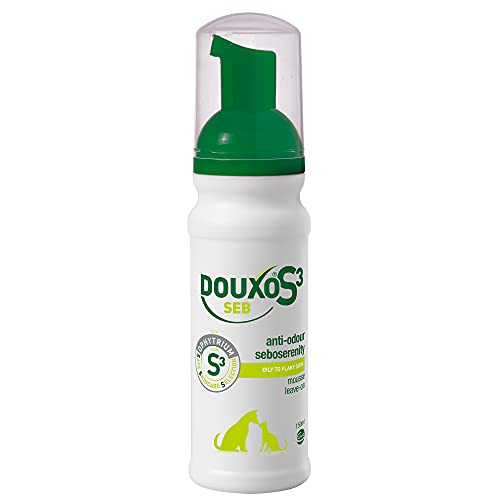 Douxo S3 SEB Mousse 5.1 oz (150 mL) - Relief for Seborrhea in Dogs and Cats (Helps with Oily to Flaky Skin)