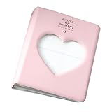 ［ドナリー］64枚 大容量 チェキ帳 可愛い 持ち運び フォトアルバム 横向き 推し活グッズ コレクトブック カードケース トレカ 韓国 クリアファイル 写真 手帳 シンプル (ピンク)