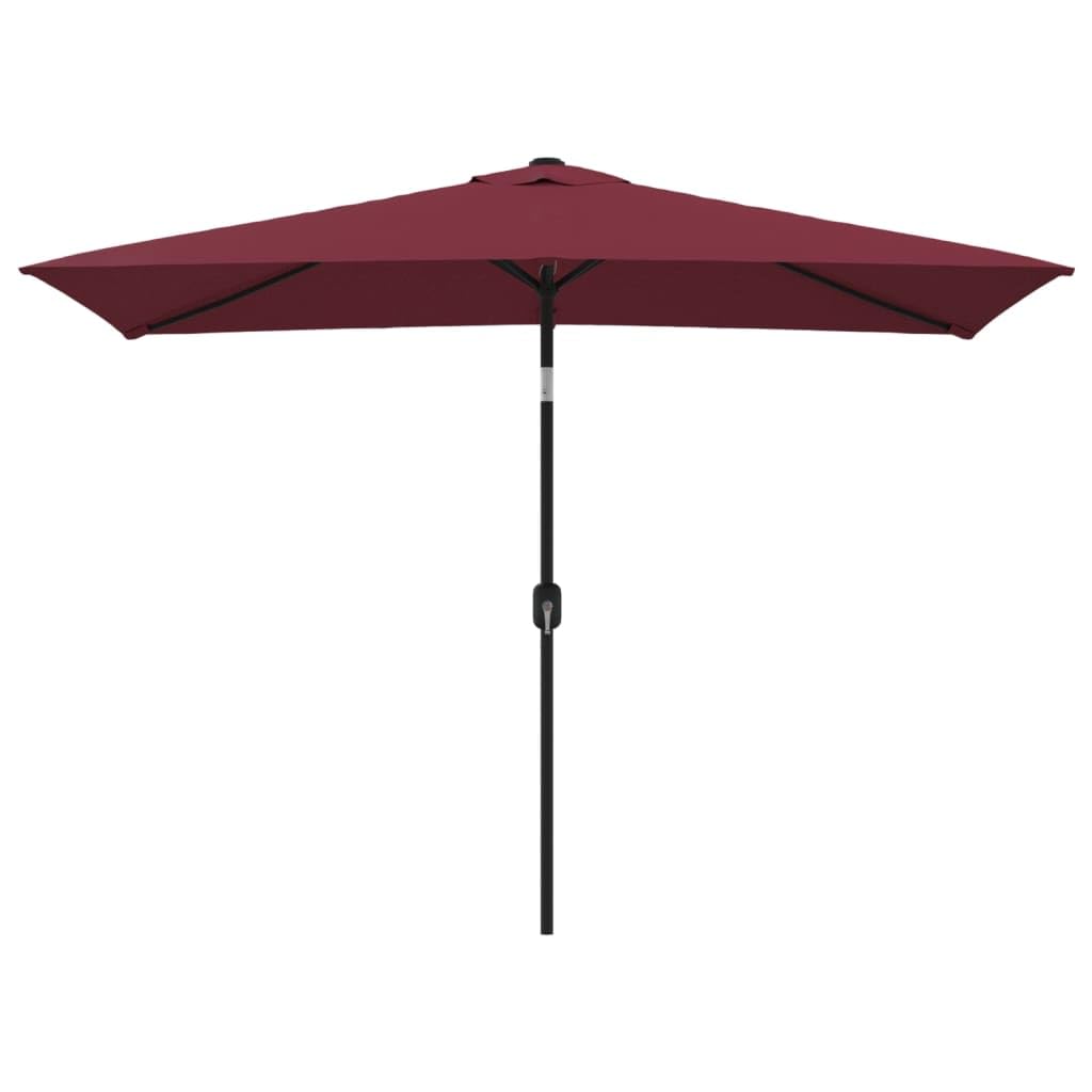 vidaXL Garden Parasol with Metal Pole 300x200 cm Bordeaux Red