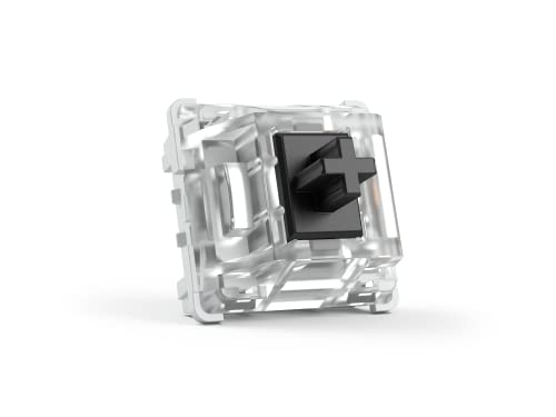 Gateron Black Mechanical Keyboard Switches (120 Pack) - Linear & Consistent For Heavy Typing & Gaming - 60G Actuation Force #TOP1