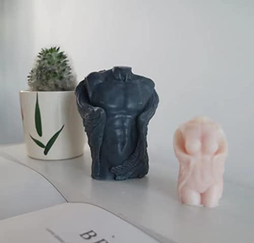 Amss 2Pcs 3D Angel Candle Mold, Men And Female Angel Statue Silicone Candle Mold Epoxy Resin Casting Soap Mold For Diy Cake Decoration Tool Aromatherapy Candles, Wax, Soaps, Polymer Clay #TOP7