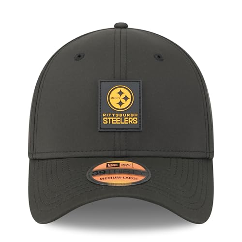 New Era Men's Black Pittsburgh Steelers 2025 Sideline 39THIRTY Flex Hat - Image 2