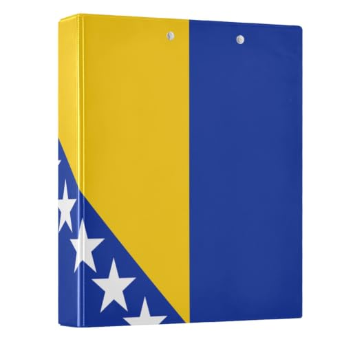 Classeur 3,8 cm à anneaux en D Peystean avec porte-bloc intégré drapeau Bosnie