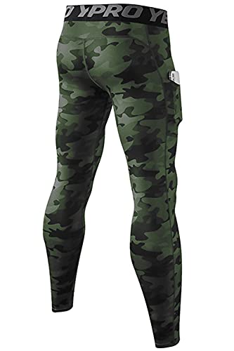 Spvise Camo Green Compression Pants Mens With Pocket Running Tights Athletic Leggings Sport Base Layer Cycling Yoga Pant Cool #TOP1