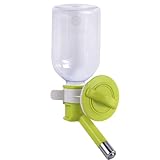 SunGrow 10 oz Guinea Pig & Hamster Pet Crate Water Bottle Dispenser, No Drip Dog Puppy & Cats Cage Kennel Wall Mount Water Dispenser/Feeder Bottle, Suitable for Kitten, Ferrets & Other Small Animals
