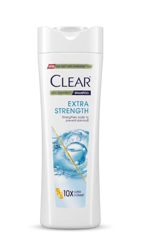 Image of Clear Anti-Dandruff Shampoo Extra Strength with 10X Super Vitamins, Scalp Strengthening Formula to Prevent Dandruff, Deep Clean & Fresh Hair for Men & Women, 300 ml