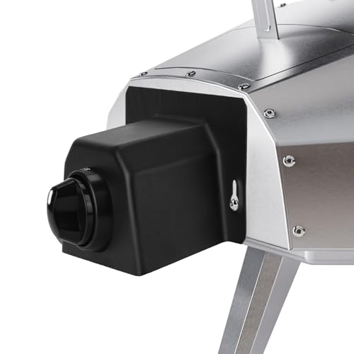 Gas Burner for Ooni Karu 12 Pizza Oven Gas Burner Attachment,Gas Burner Attachment for Ooni Fyra 12, with Gas Converter and Propane Connection Valve Hose,Fire Barriers