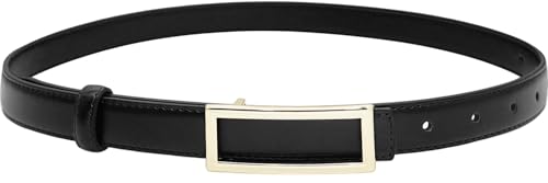 Women PU Leather Belts Skinny Waist Belt for Dresses Jeans Pants