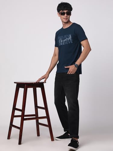 Image of ADRO Tshirt for Men | Printed T Shirt for Men | 100% Cotton Regular Fit T-Shirt |Printed T Shirt
