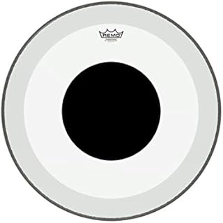 Pele para Bumbo 22 de Polegadas Powerstroke 3 Transparente com Circulo Preto P3-1318-11