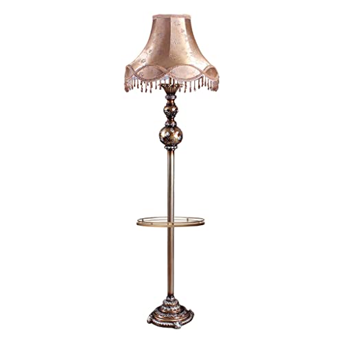 Lámpara de pie de luz brillante y cálida con poste alto de estilo vintage