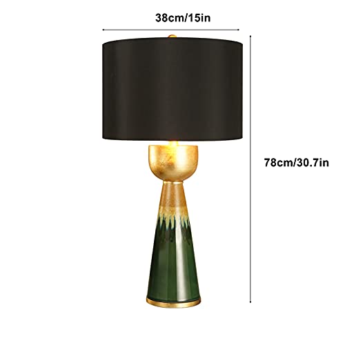 Lampe de table créative moderne avec structure céramique et tissu haut de gamme