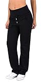 ESRA Damen Hose Sporthose Jogging Hose Fitness Yoga Freizeithose J481