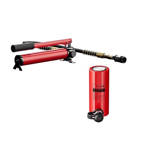 Kit martinetti idraulici, Martinetti idraulici con pompe manuali, Cilindri idraulici di capacità, Martinetti con corsa da 100 mm/4 pollici, Martinetti idraulici portatili(10T jack+CP-180 hand pump)
