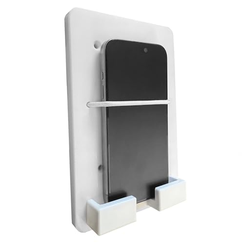 Necmetu White Dash Mount Phone Holder, Boat Plastic Phone Holde,Marine Dash Accessory Perfect for Boat Center Consoles