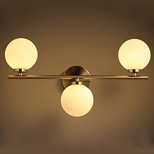 Lampe de chevet murale dorée pour lire au lit : applique rétro confortable de chambre