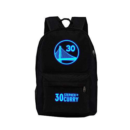 TFTREE No. 30 Golden State Warrior Stephen Curry Luminoso Rayo Mochila Junior High School